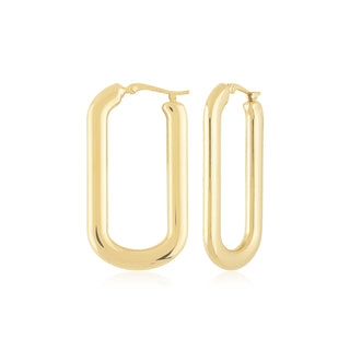 Gold oval hoops