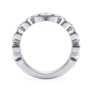 Round Brilliant Cut Bezel Set 3/4 Eternity Ring
