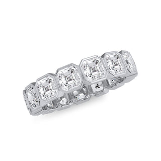 Asscher Cut Bezel Set Ring