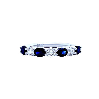 Oval sapphire band