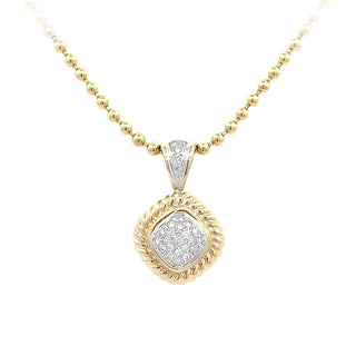 Vintage pave cable pendant