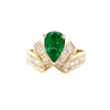 VINTAGE PEAR EMERALD RING