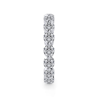 Round Brilliant Cut Single Prong Eternity Band