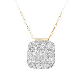 3CT PAVE CUSHION PENDANT