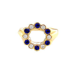 Sapphire circle ring