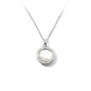 IPPOLITA SILVER PEARL HALO PENDANT