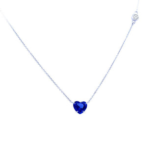 Heart sapphire necklace