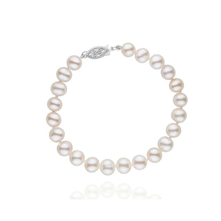 14KW 7MM CULTURED PEARL BRACELET