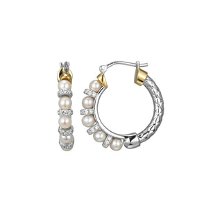 CHARLES GARNIER HOOPS WITH PEARLS