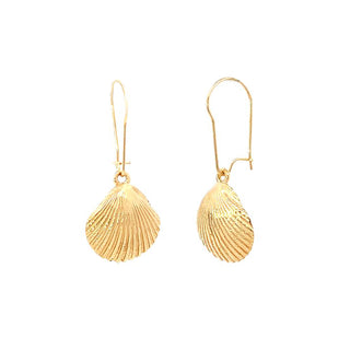 14KY GOLD VINTAGE 1/2" SCALLOP