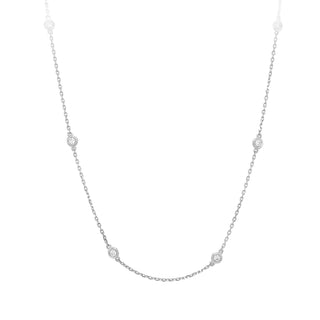 14KW 1/2CT DIA-BY-YARD NECKLACE