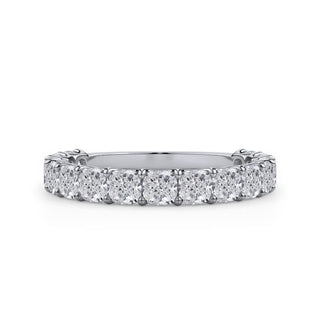 Cushion Cut U Scallop 3/4 Eternity Ring