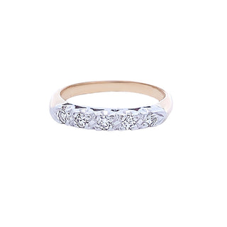 14K 2-TONE VINTAGE 0.25CT 5-DI