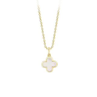 14ky pearl clover pendant