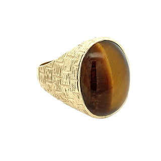 Gents Vintage tiger eye ring