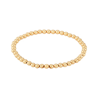 14KY 4MM GOLD BEAD BRACELET