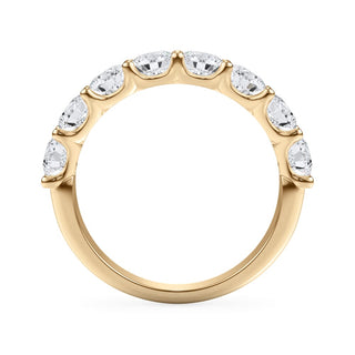 Round Brilliant Cut U Scallop 1/2 Eternity Band