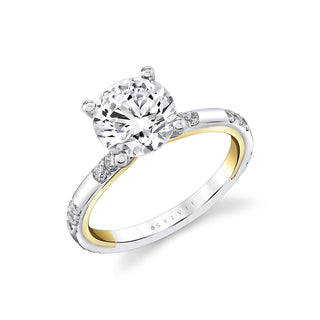 14K 2-TONE MOUNTING WITH DIAMONDS