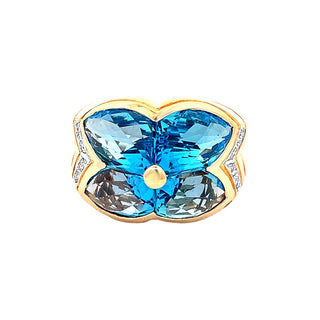 Vintage topaz dome ring