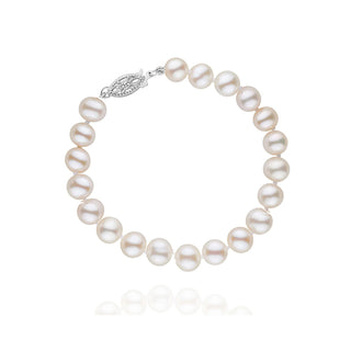 14KW 7MM CULTURED PEARL BRACELET