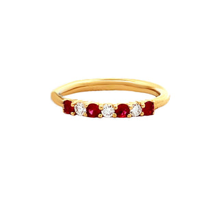 18KY GOLD 0.29CT RUBY & 0.16CT