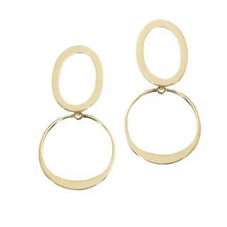 Oval & circle drop earrings