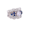 14KW WIDE SAPPHIRE VINTAGE RING