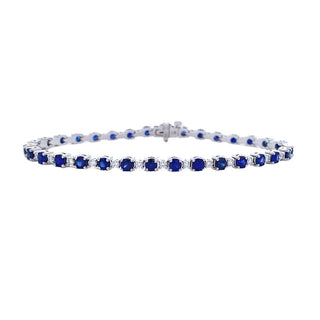 18KW GOLD 7" 4.12CT SAPPHIRE &