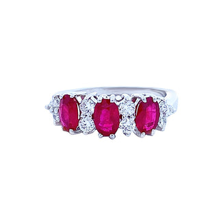 Ruby 3-stone ring