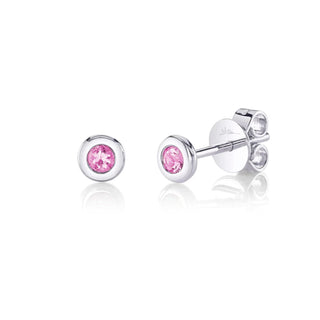 14KW PINK SAPPHIRE STUDS