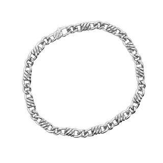 MEN's SILVER TWISTED LINK BRACELET