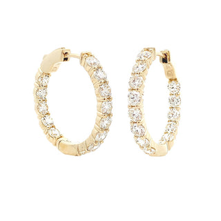 4ct inside-out diamond hoops