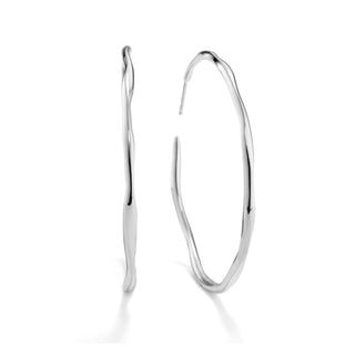 IPPOLITA 2" SILVER SQUIGGLE HOOPS