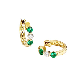 Emerald hoops