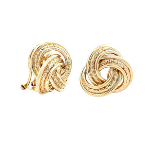 Vintage knot clip earrings