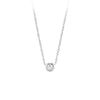 14KW 0.20CT SOLITAIRE NECKLACE