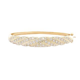 Vintage diamond braid bangle