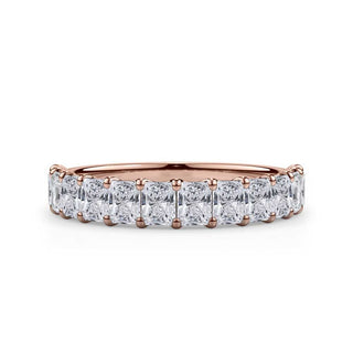 Radiant Cut Gallery 1/2 Eternity Ring