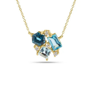 14KY GOLD 16-17-18" 2.14CT BLU