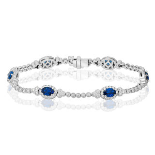 Sapphire Stations And Diamond Bracelet