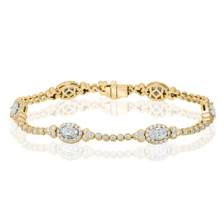 14KY GOLD 7" 3.68CT DIAMOND TE