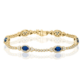 Sapphire Stations And Diamond Bracelet