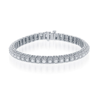 Vintage Milgrain Style Tennis Bracelet