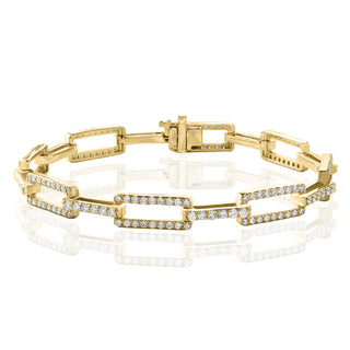 Diamond Pave Paperclip Bracelet