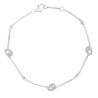 Diamond Teardrop Stations Bracelet
