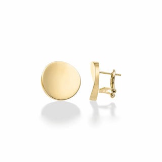 18KY GOLD 18MM ROUND CONCAVE "