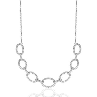Diamond Oval Link Style Necklace