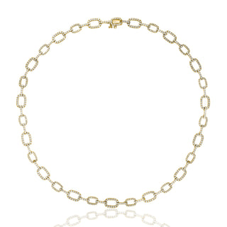 Diamond Pave Paperclip Necklace