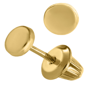 14KY GOLD 4MM FLAT ROUND CHILD
