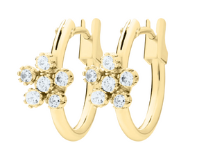 14KY GOLD CZ CHILDREN'S HOOP E